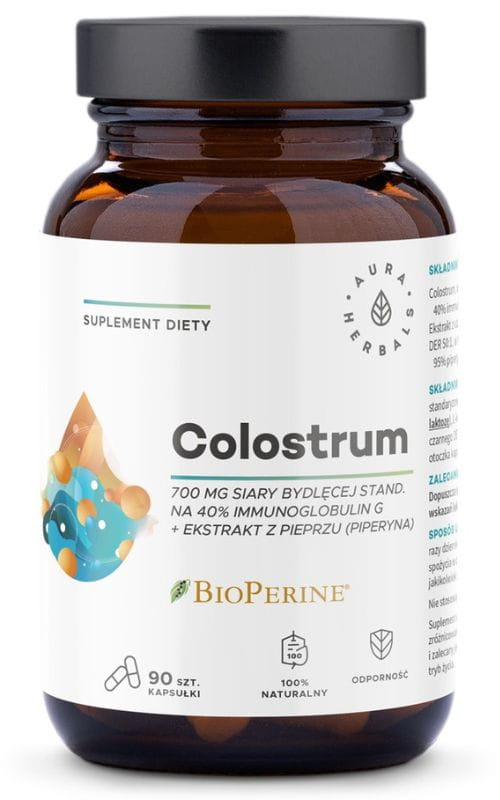 Colostrum 700 mg + BioPerine®, kapsułki 90 szt. – Aliness